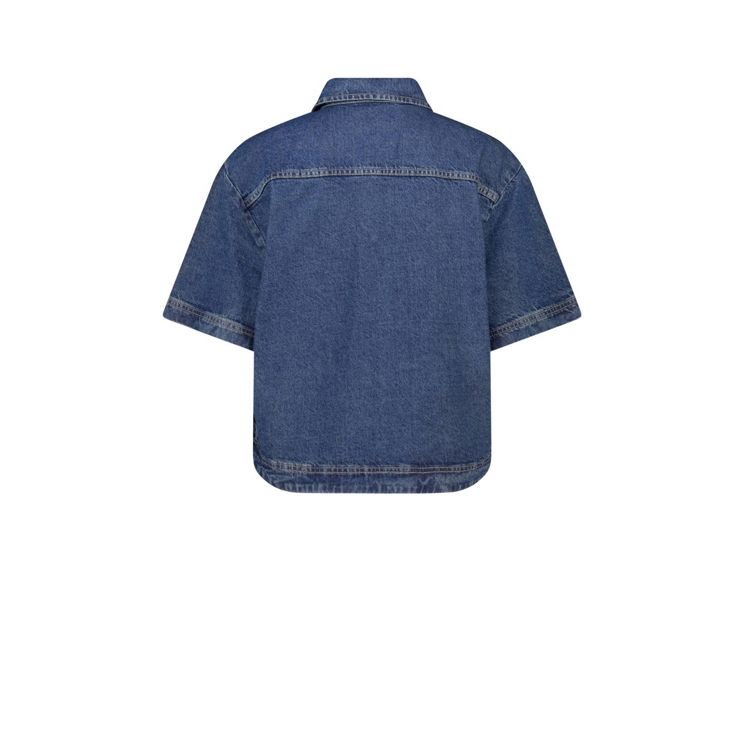 America Today denim blouse dark blue denim