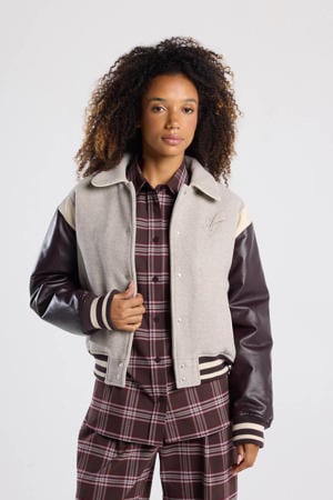 wollen bomberjack beige