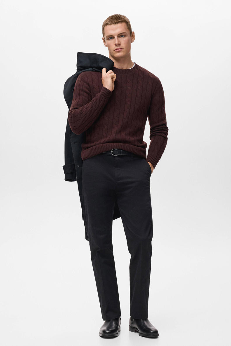 ICHI Sjaal in gebreide look, model 'IAMALOU' in rood online kopen | P&C