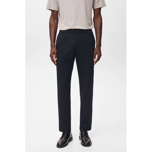 Mango Man regular casual broek donkerblauw afbeelding