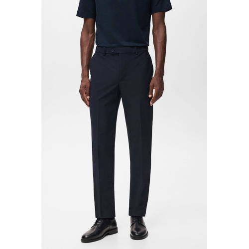 Mango Man slim chino donkerblauw afbeelding