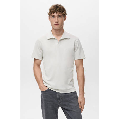 Mango Man regular polo wit afbeelding