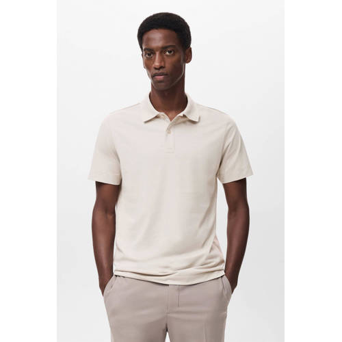 Mango Man slim polo wit afbeelding