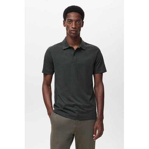 Mango Man slim polo donkergroen afbeelding