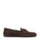 Mango   suède mocassins donkerbruin