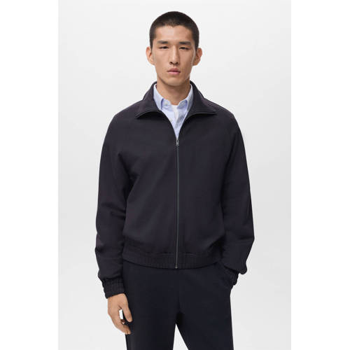 Mango Man sweatvest donkerblauw afbeelding
