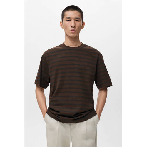Mango Man relaxed T-shirt bruin afbeelding