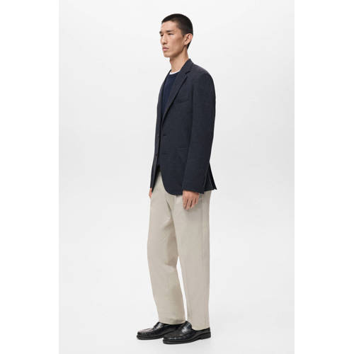 Mango Man colbert gebreid blauw afbeelding