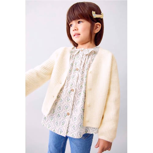 Mango Kids vest wit grof gebreid afbeelding