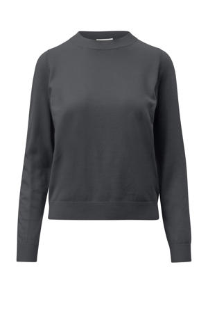 pullover trui antraciet fijn gebreid