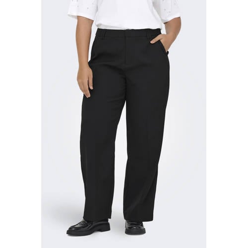 ONLY CARMAKOMA wide leg high waist pantalon zwart afbeelding