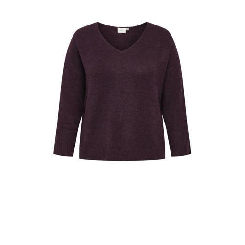 ONLY CARMAKOMA pullover met wol donkerrood afbeelding