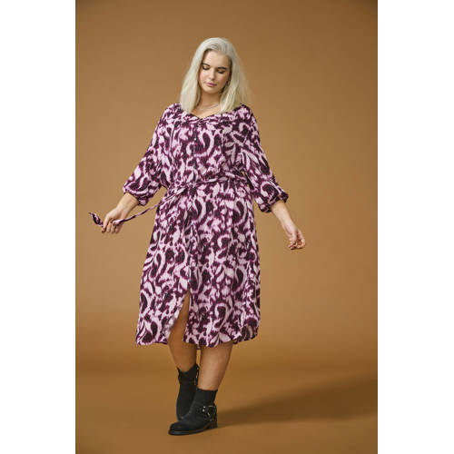 ONLY CARMAKOMA blousejurk donkerrood afbeelding
