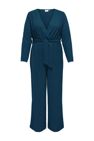 jumpsuit met glitters petrol