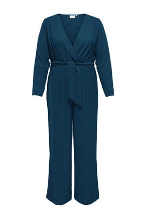 jumpsuit met glitters petrol