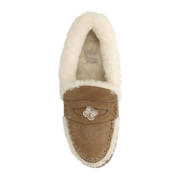 thumbnail: Manfield suède pantoffels camel/ecru