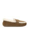 Manfield suède pantoffels camel/ecru
