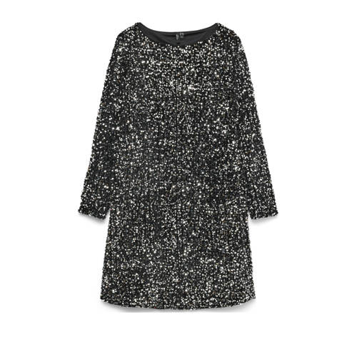 VERO MODA CURVE korte jurk met pailletten zilver afbeelding