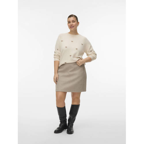 VERO MODA CURVE trui met hartjes gebreid afbeelding