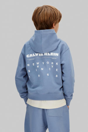 hoodie met backprint lichtblauw