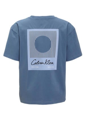 T-shirt met backprint blauw