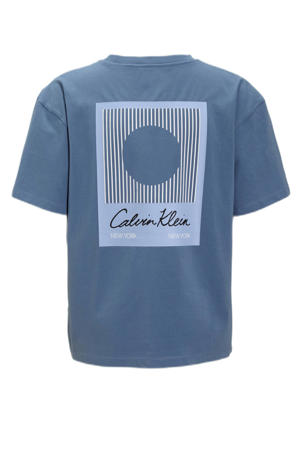 T-shirt met backprint blauw