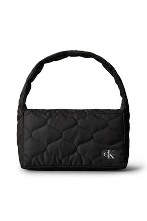 quilted schoudertas zwart
