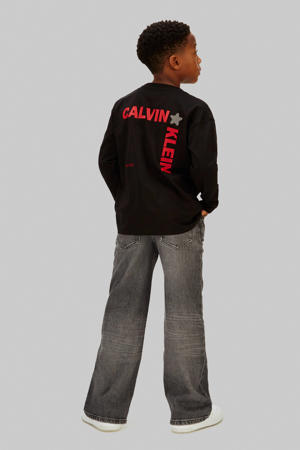longsleeve met backprint zwart