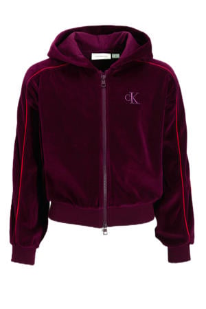 fluwelen sweatvest paars