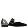 Manfield suède loafers zwart/goud