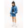 Tommy Hilfiger gebloemde denim blouse blauw