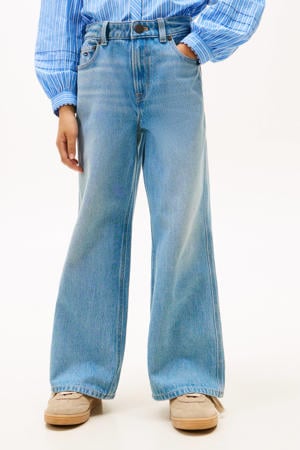 Wide leg jeans light blue denim