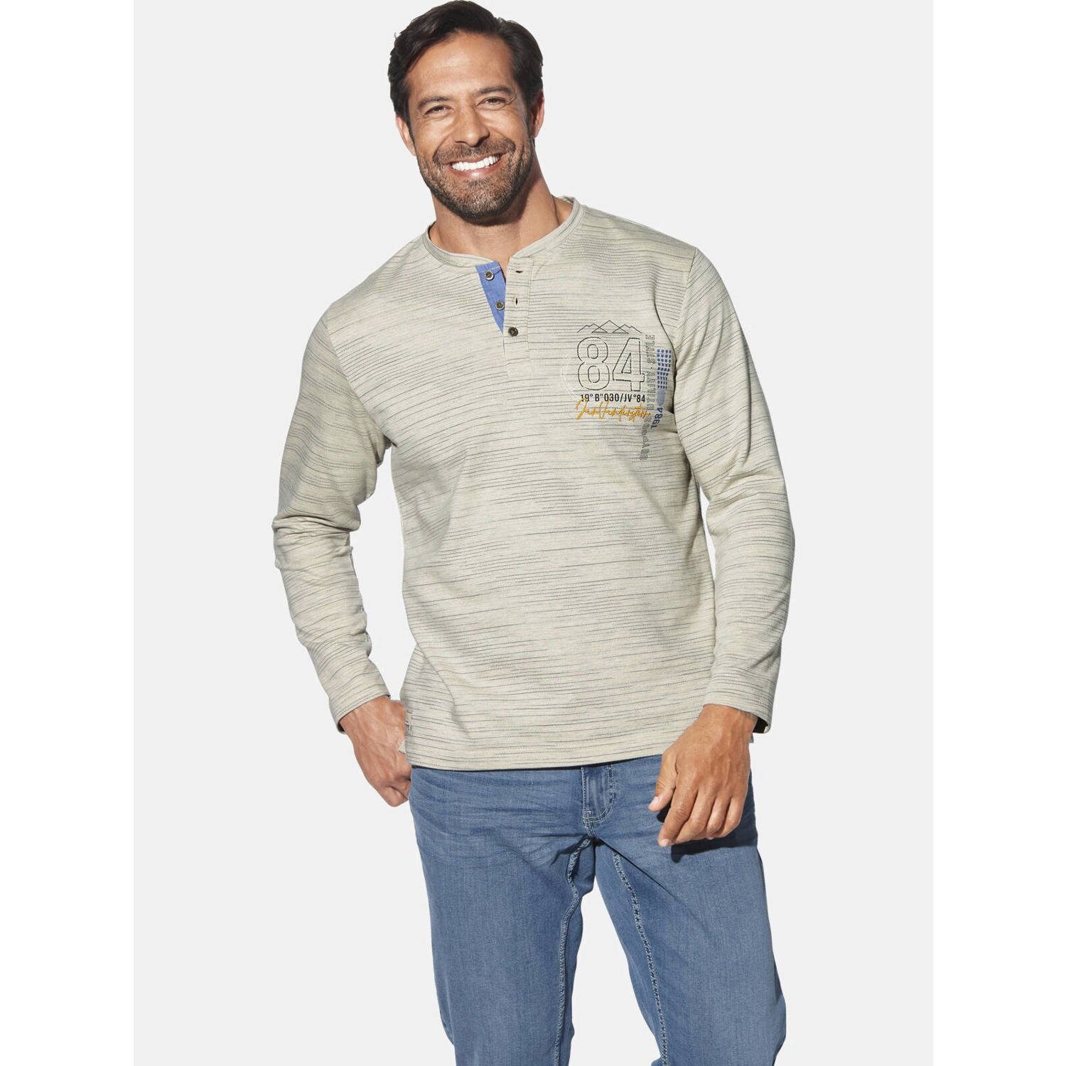 Jan Vanderstorm trui MAGNUSGREN Plus size beige