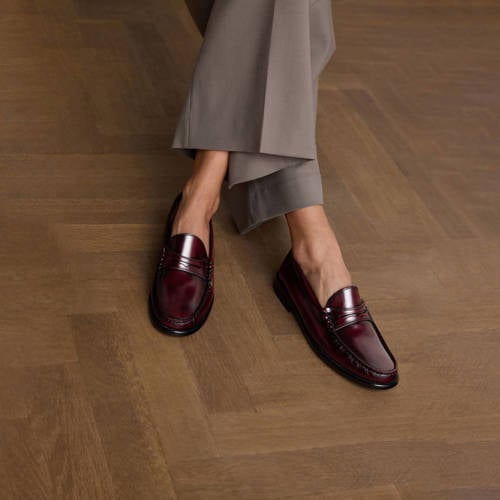 Manfield leren loafers bordeaux