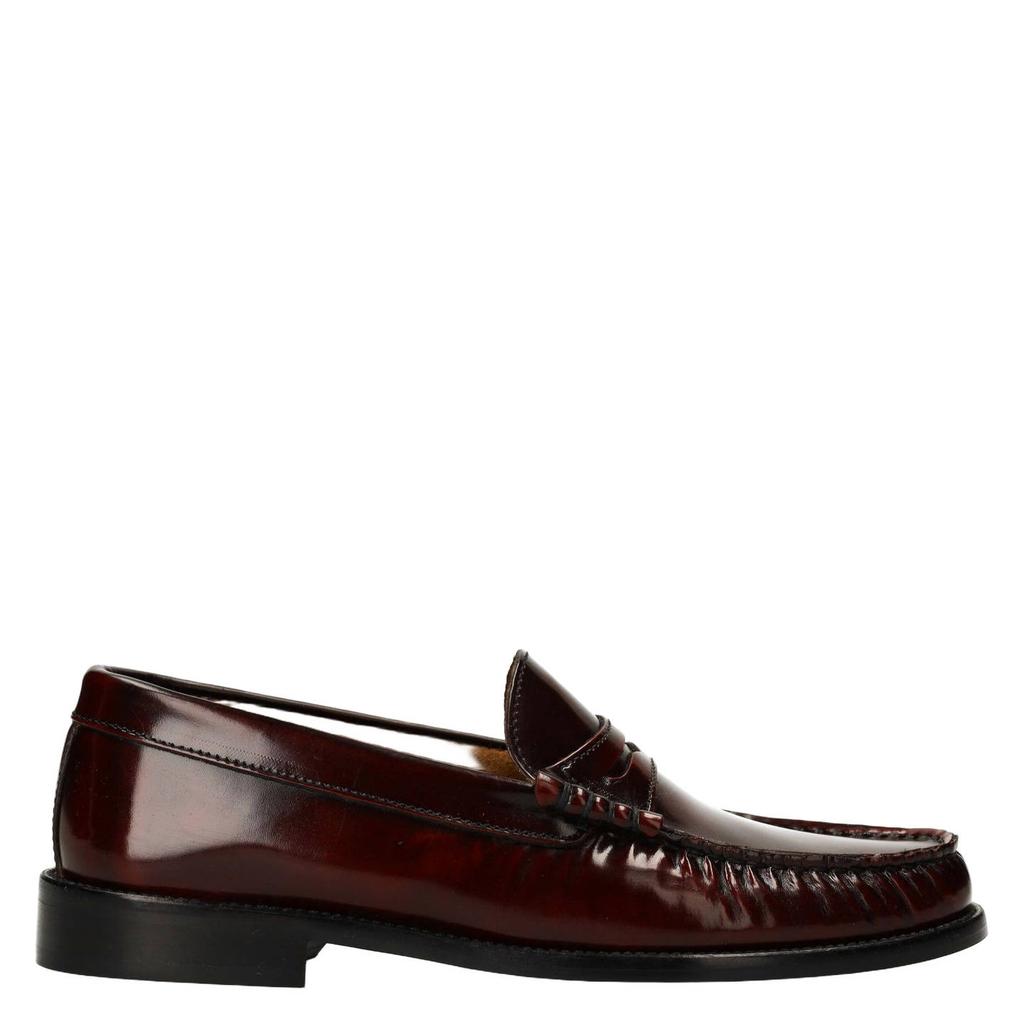 Bordeaux dames Manfield leren loafers