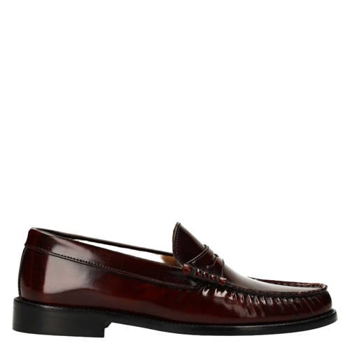 Manfield leren loafers bordeaux afbeelding