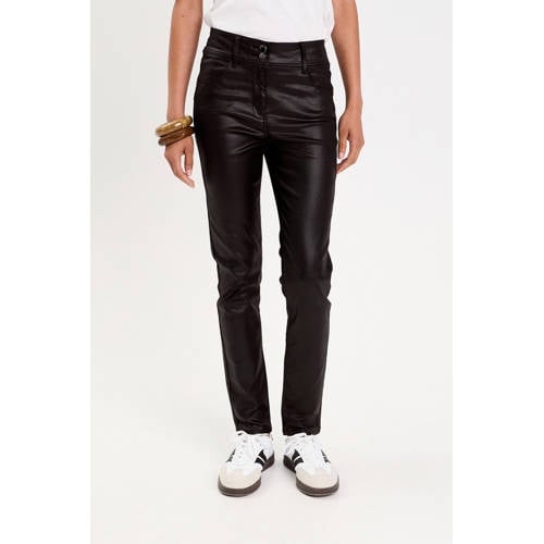 Cache Cache slim regular waist coated broek zwart afbeelding