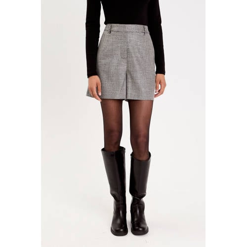 Cache Cache baggy high waist geruite bermuda short grijs afbeelding