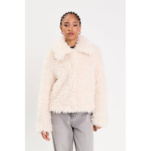 Cache Cache faux fur jas ecru afbeelding
