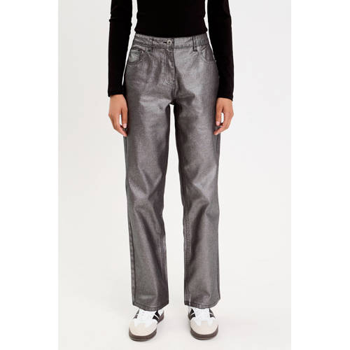 Cache Cache straight regular waist casual broek grijs afbeelding