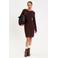 Cache Cache jurk met glitter donkerbruin