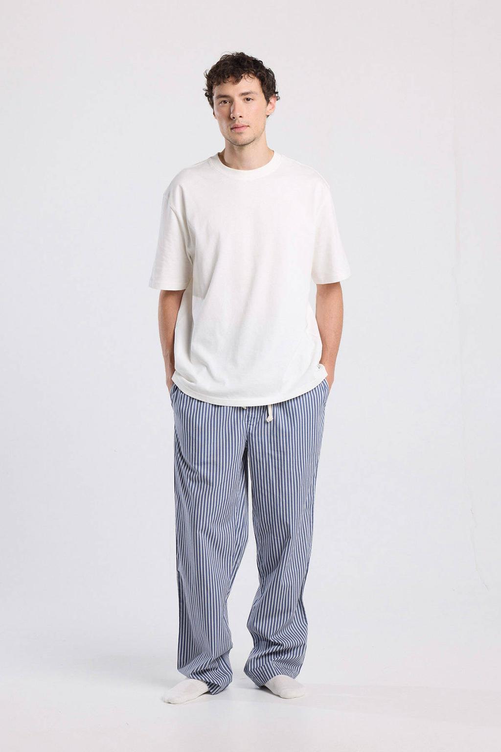America Today pyjamabroek Lio donkerblauw/wit