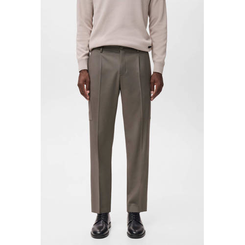 Mango Man slim cargo broek bruin afbeelding