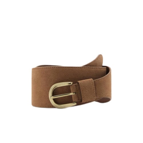 Mango suede tailleriem bruin afbeelding