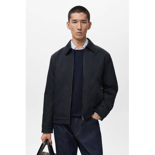 Mango Man tussenjas donkerblauw afbeelding