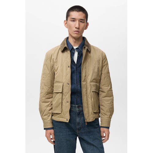 Mango Man gewatteerde jas beige afbeelding