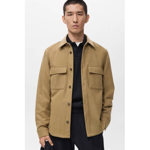 Mango Man overshirt bruin afbeelding