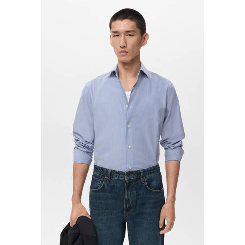 Mango Man slim gestreepte casual overhemd afbeelding
