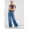Lee wide leg jeans medium blue denim