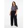 Zizzi high waist wide leg jeans black denim